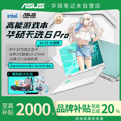 【政府补贴】华硕天选6pro笔记本