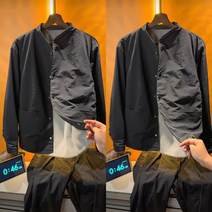 轻奢时尚高定版老钱风冬季新款加绒保暖座山雕男士立领夹克外套潮