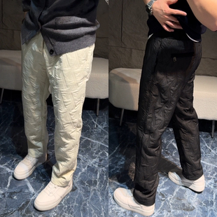 高端御寒加厚保暖棉裤 男款 线条织花时尚 老钱风长裤 休闲裤 秋冬新品