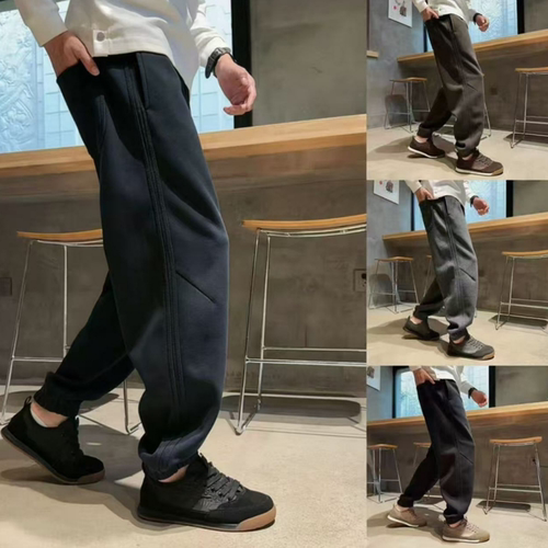 秋季男士立体剪裁重磅束脚休闲裤