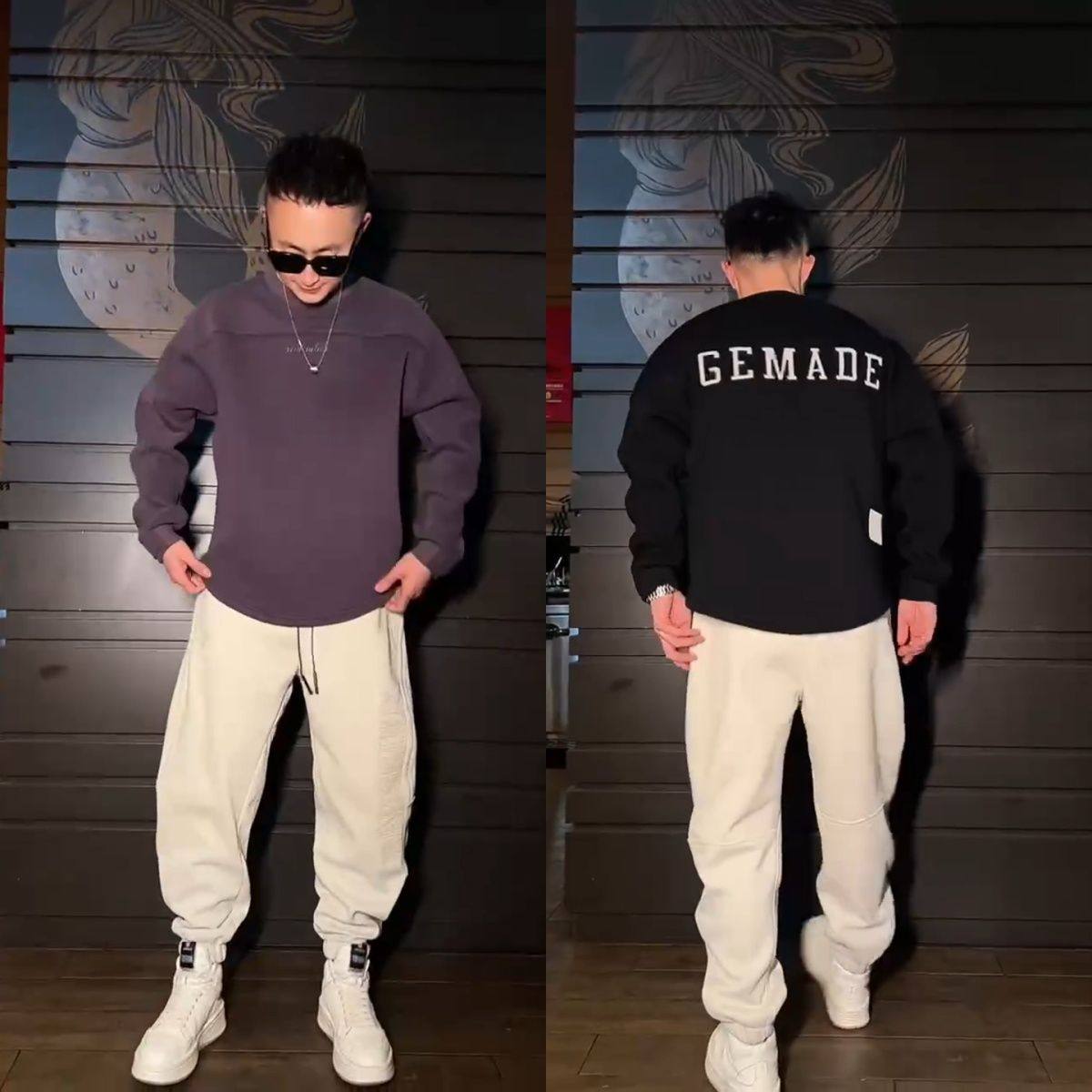 2025春季爆款卫衣轻奢宽松纯色休闲打底新款男士百搭上衣圆领长袖