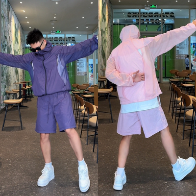 夏季薄款休闲运动两件套情侣款