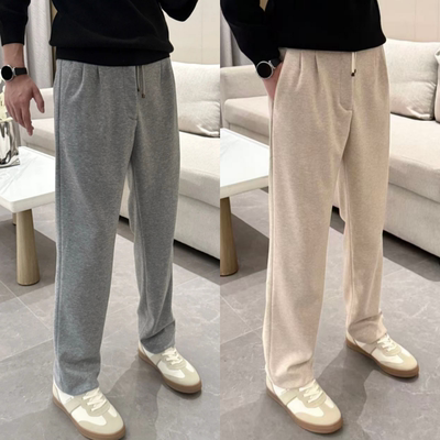 男士加厚休闲裤直筒裤运动长裤子