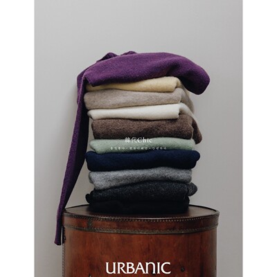 韩代Chic Urbanic30 秋冬复古基有品质设得兰羊毛1oo多色毛衣