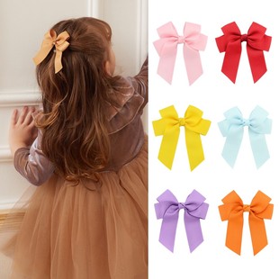 韩版 女宝纯手工发饰发夹蝴蝶结发卡环保百搭头饰女童可爱刘海夹