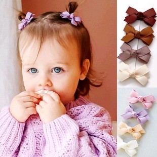 儿童BABY公主气质迷你蝴蝶结婴儿宝宝发夹适合发量少防滑BB夹