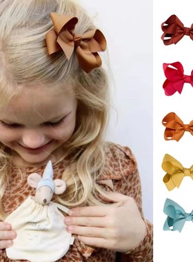 丹麦bow's by staer儿童纯手工蝴蝶结发夹婴幼儿环保不含镍8厘米