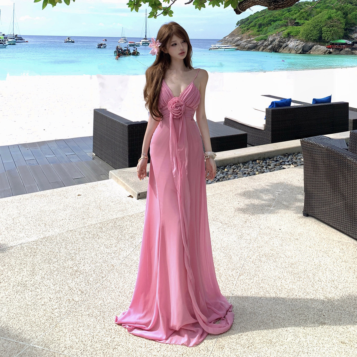 泰国海边度假绝美仙女长