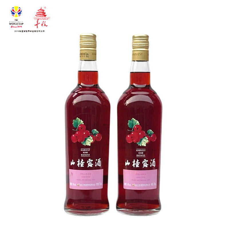 丰收山楂露酒果酒女士甜酒日常配餐红酒14度700mlx2瓶装包邮