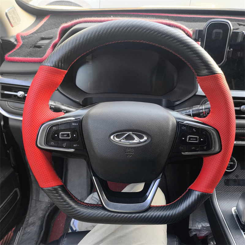 奇瑞瑞虎8方向盘套 艾瑞泽GX瑞虎5X瑞虎3X艾瑞泽5PRO专用手缝把套