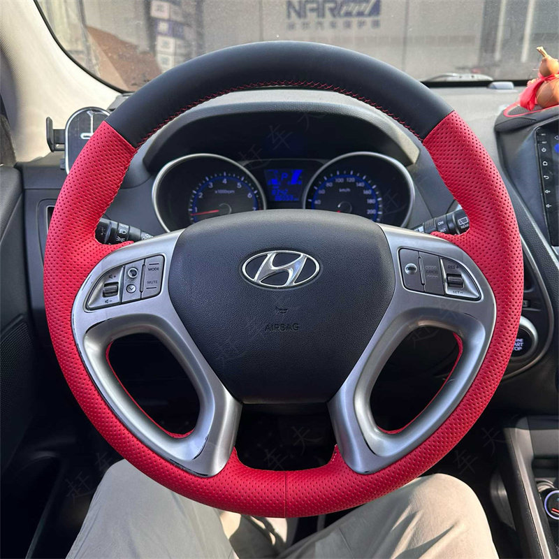 北京现代老IX35专用手缝方向盘套