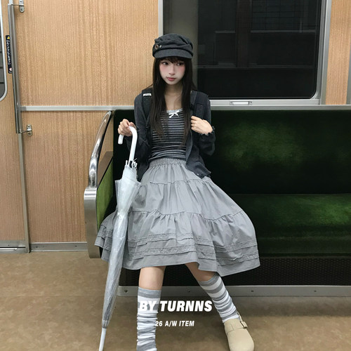 Byturnns蛋糕木耳边蛋糕半身裙