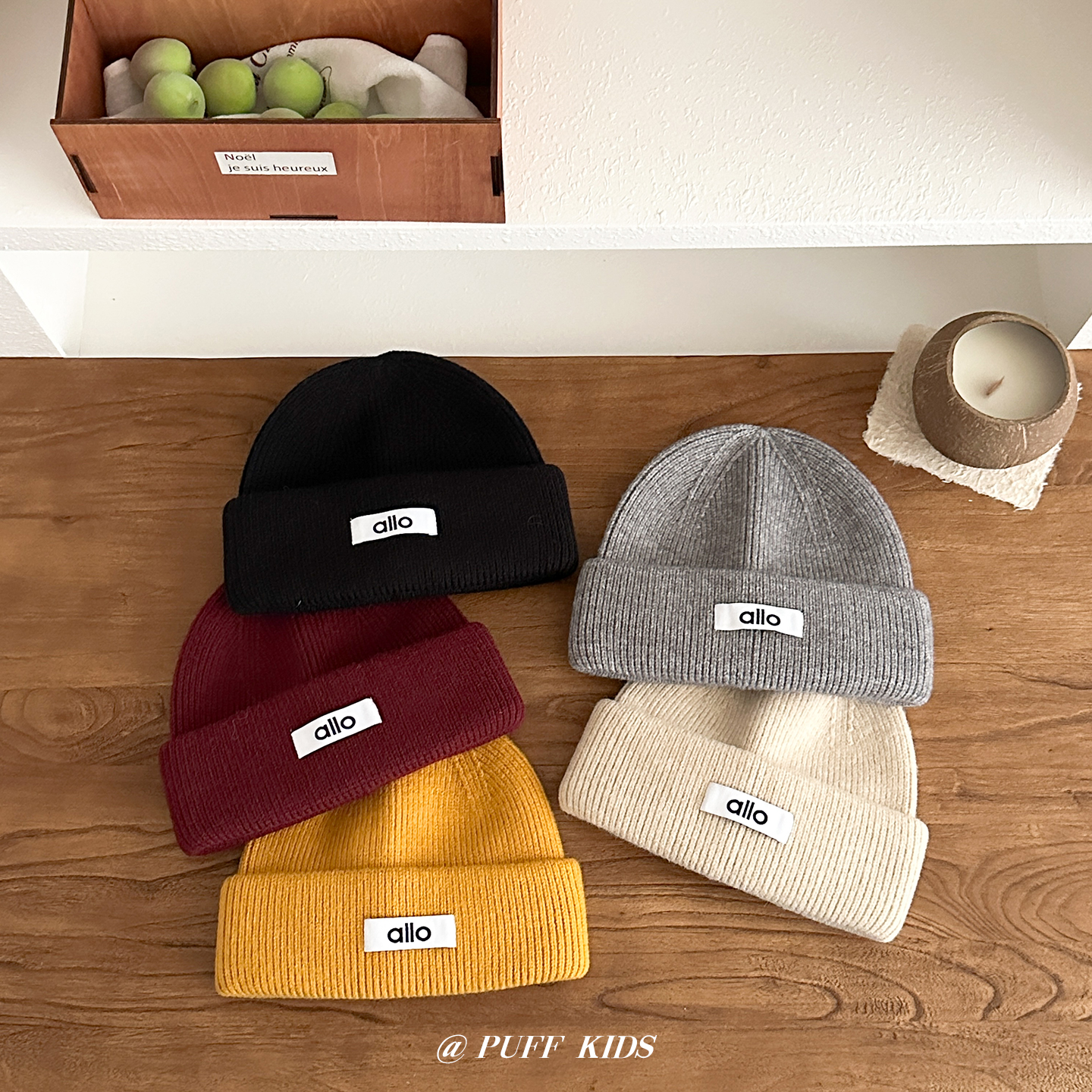 儿童帽子秋冬季韩系字母贴标针织帽男女童百搭保暖防寒护耳毛线帽