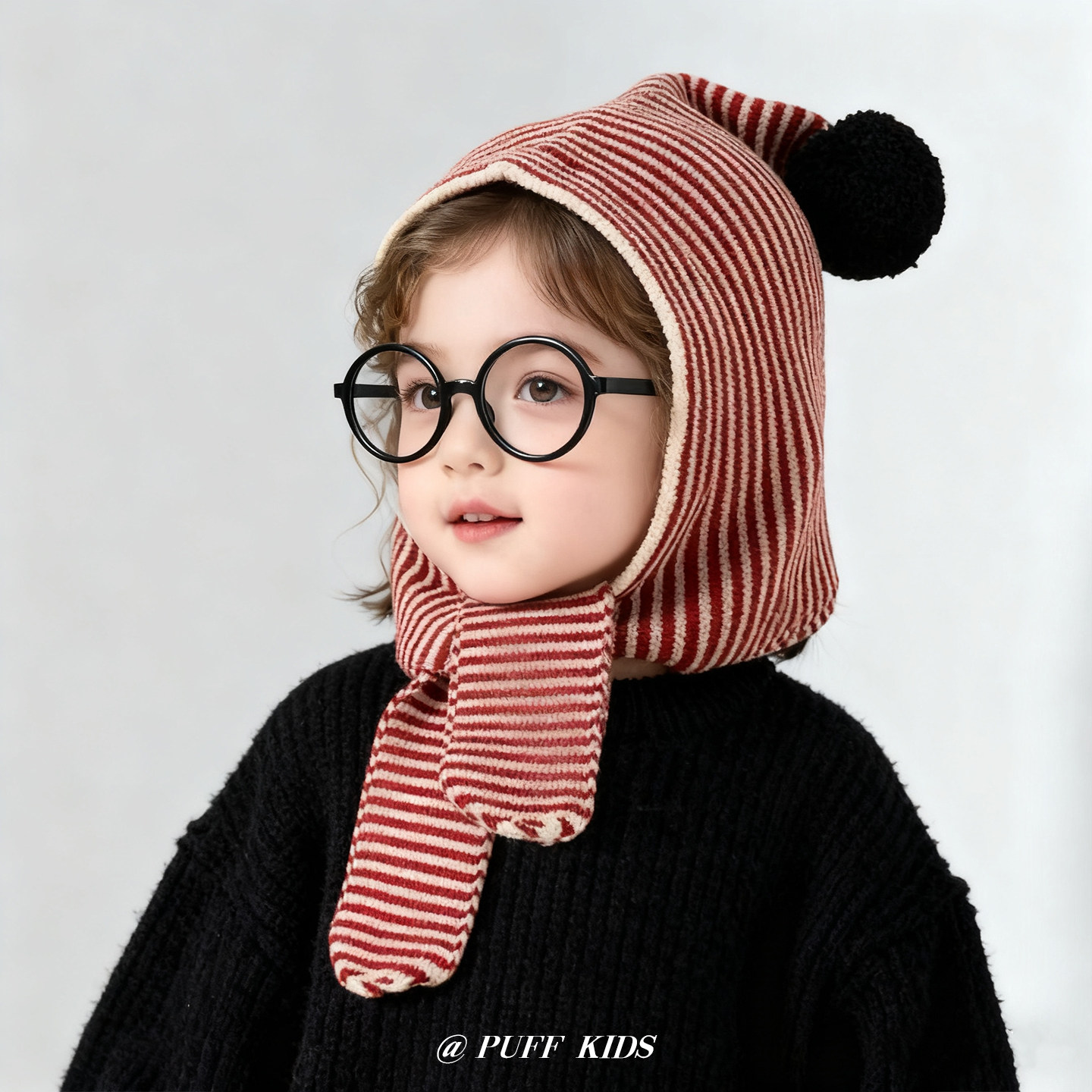 儿童帽子围巾一体帽秋冬季男童女童针织帽毛线帽护耳帽宝宝保暖帽,童装/婴儿装/亲子装,帽子,淘宝优惠券,粉丝福利购,淘宝优惠卷