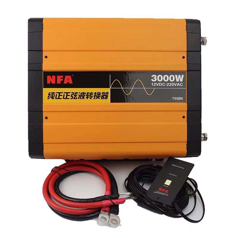 NFA纽福克斯12V3000W纯正正弦波逆变器7558N 7558V正弦