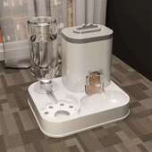 宠物自动喂食器猫碗狗碗猫咪饭碗饮水一体机猫咪饭盆狗狗宠物用品