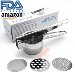 出口欧洲不锈钢压泥器熟土豆马铃薯捣碎器压汁器南瓜泥压薯器