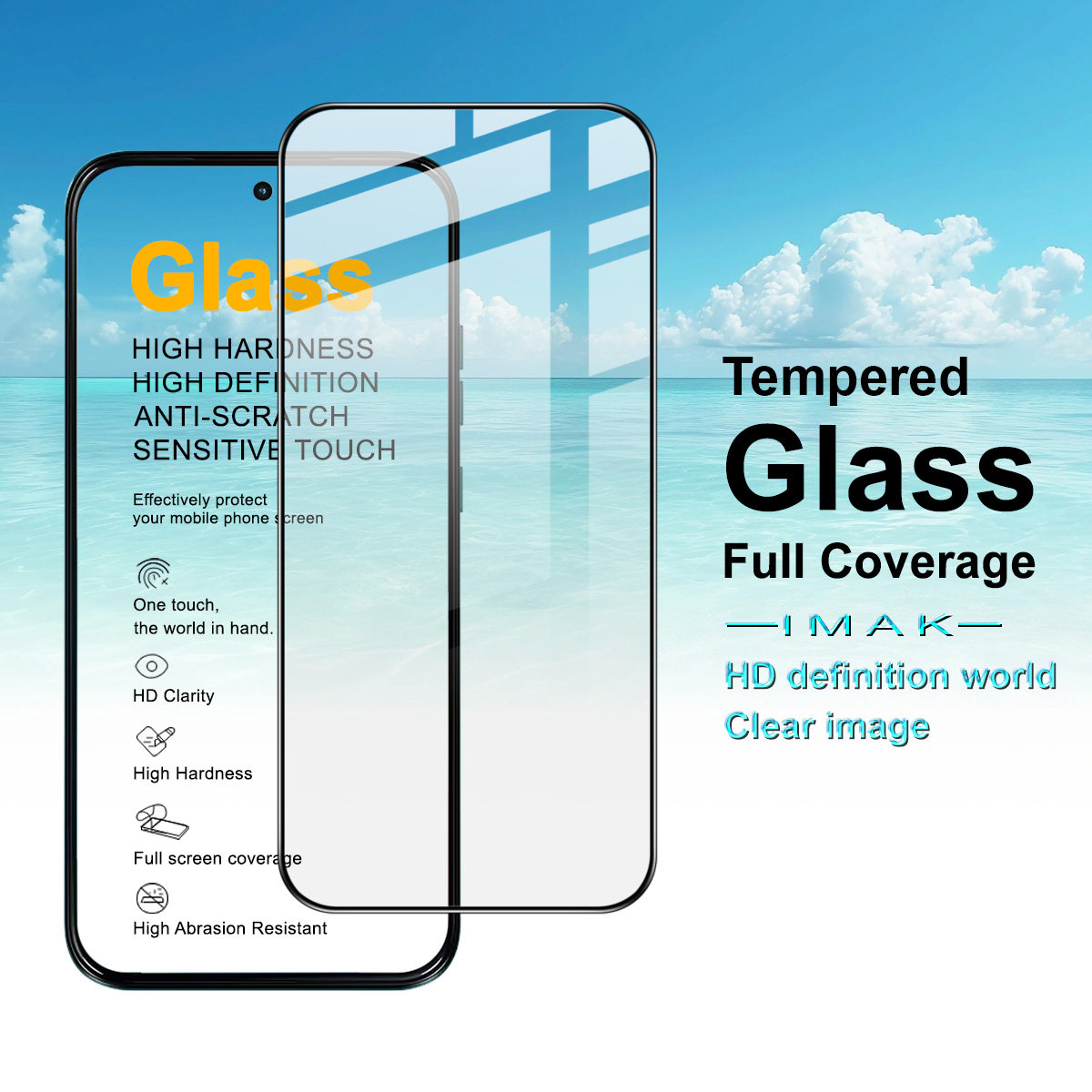 imak适用于摩托罗拉 Moto G67 5G Moto G77 5G全屏钢化玻璃膜手机保护膜防摔耐磨屏幕高清防偷窥全屏保护贴膜