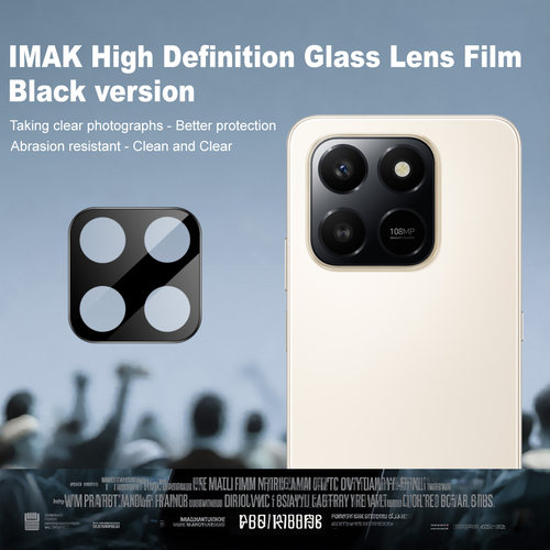 imak适用于荣耀HONOR X7d 4G海外版镜头膜纯玻璃后摄像头贴手机钢化玻璃保护膜圈手机镜头盖