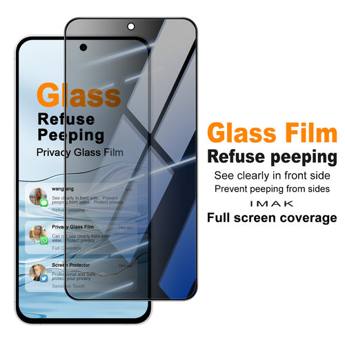 imak适用于三星Samsung Galaxy S24 FE 5G防偷窥钢化玻璃膜手机膜高透保护膜防窥高清防摔贴膜非全屏