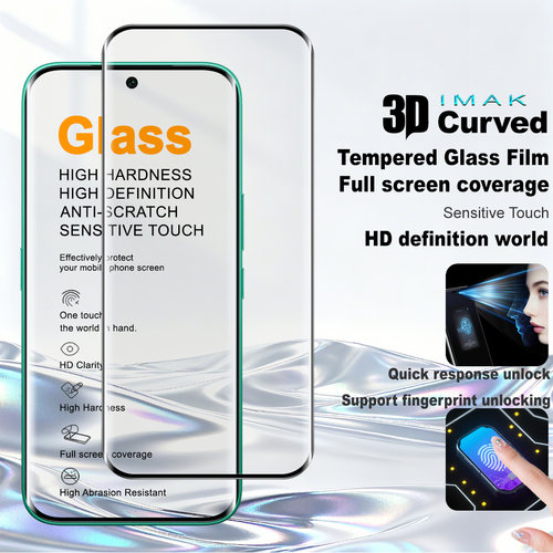 imak适用于Tecno CAMON 50Pro/50Ultra 3D曲面玻璃膜全屏钢化玻璃膜手机保护膜防摔防窥高清防偷窥保护贴膜