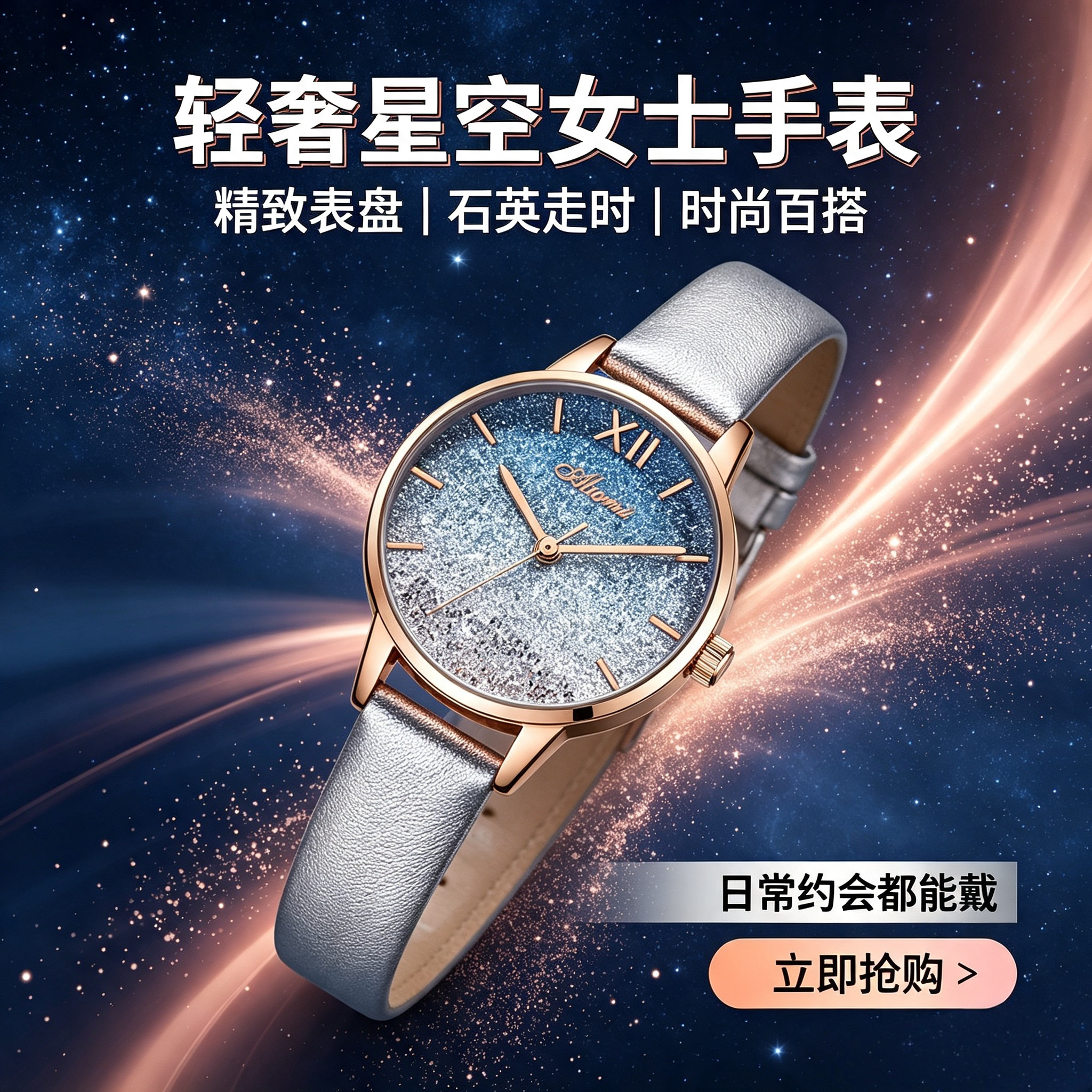 星空女士手表防水轻奢精致百搭小众气质石英腕表节日送女友礼物