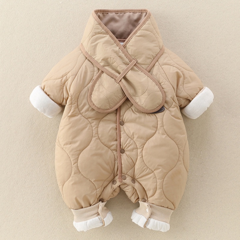 2025新款冬季宝宝薄棉保暖连体衣