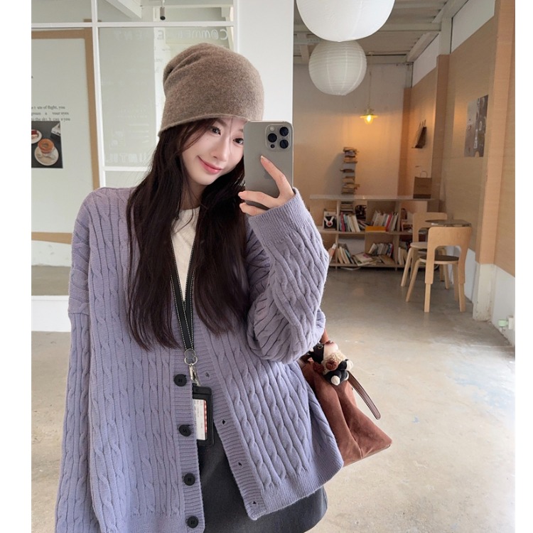 2025秋软糯温柔慵懒松弛针织外套