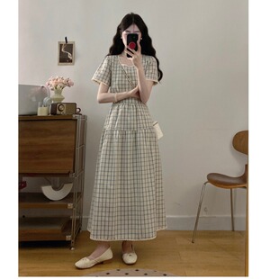 梨形身材裙子胖mm遮肚子显瘦裙子 连衣裙夏季 MM谢谢家大码 微胖短袖