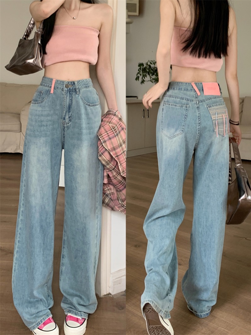 谢谢家刺绣口袋设计牛仔裤