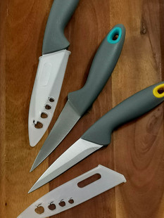 欧洲pp塑柄3寸不锈钢锋利水果刀带鞘果蔬削皮刀paring小刀雕刻刀