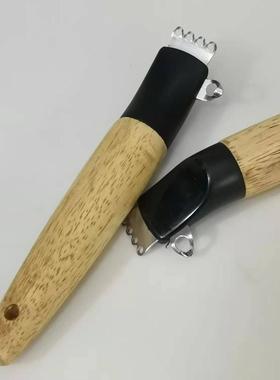 欧洲新款橡木柄不锈钢柠檬皮刨末器刮丝刻画刨丝器Zester擦丝器