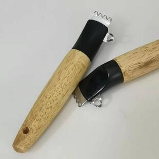 欧洲新款橡木柄不锈钢柠檬皮刨末器刮丝刻画刨丝器Zester擦丝器