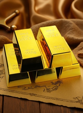 大号金条金块摆件元宝假金砖仿真样品道具客厅装饰店铺开业小礼品