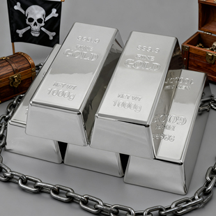 仿真样品银条金砖仿黄金块银行金店柜台展示模型道具塑料金条道具