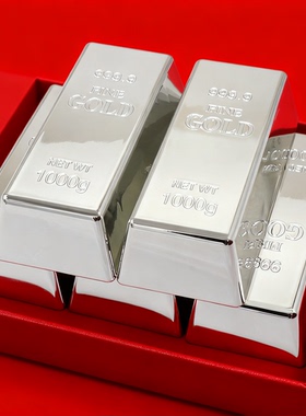 仿真银条样品开业神位招财摆件大号金块金店模型海盗宝藏拍摄道具