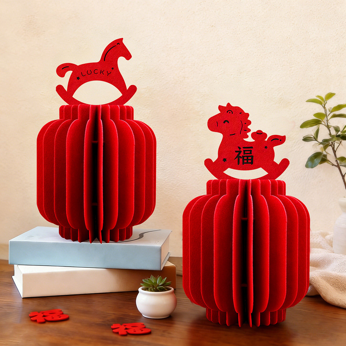 2026马年元旦新年氛围立体桌面福字灯笼摆件前台客厅玄关场景布置,家居饰品,桌面摆件,淘宝优惠券,粉丝福利购,淘宝优惠卷