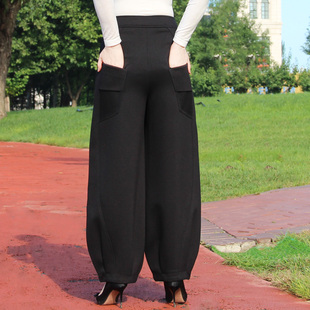 百搭花苞裤 水兵舞01836Z 女黑显瘦哈伦裤 天香缘2026春秋高腰灯笼裤