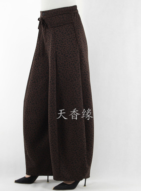 天香缘2026春季休闲弯刀裤时尚增高灯笼裤女显瘦哈伦裤舞裤C324