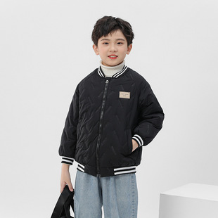男童棉袄女童秋冬保暖棒球服5中大童内胆6女宝8儿童9羽绒棉服外套