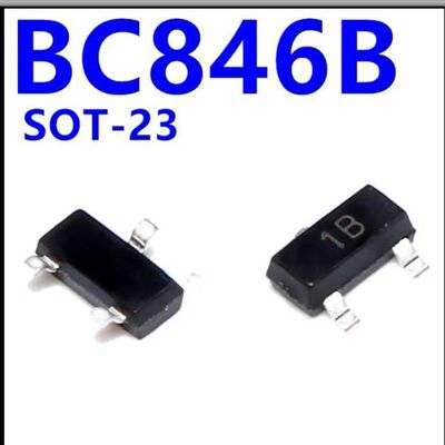 BC846 BC846B 丝印1B 贴片三极管SOT-23 NPN型晶体 100mA /65V