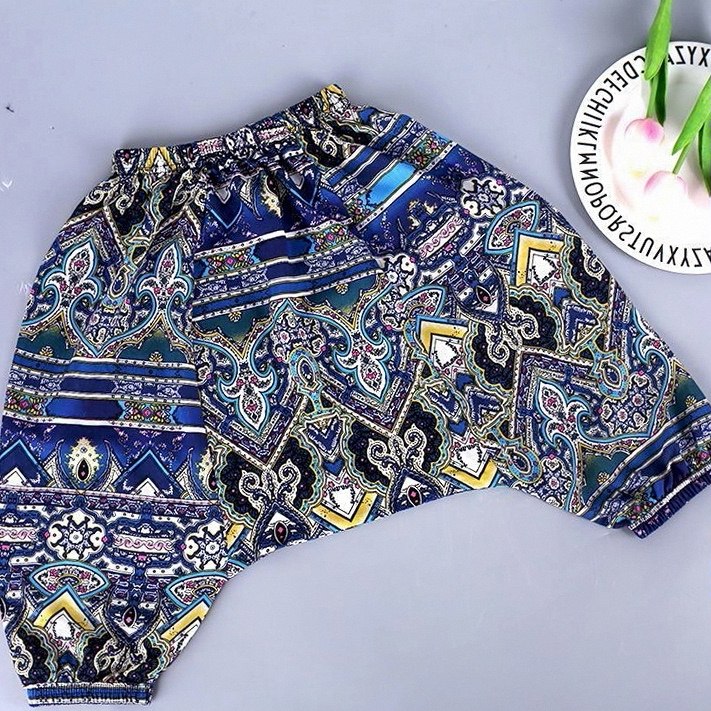 夏季爆款棉绸儿1款男2童裤子防蚊童灯笼裤时尚垮裤薄裤宝宝哈伦裤