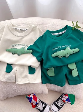 卡通短袖套装宝男女洋气夏季新款-CNN2024百宝裤CZ小童时尚搭2937