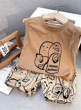 2024-DN083162S时尚新款百夏季酷无袖宝背心搭洋小童帅CZ男女