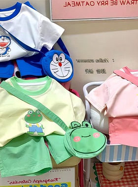 2024新款斜小童CZ男女夏季男女短袖宝宝搭503661Z百挎包带-CY