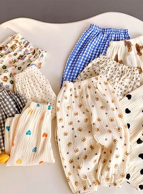 双层棉纱防蚊裤裤CZ宝时尚32882夏季-hhj2024宝洋气男女新款小童