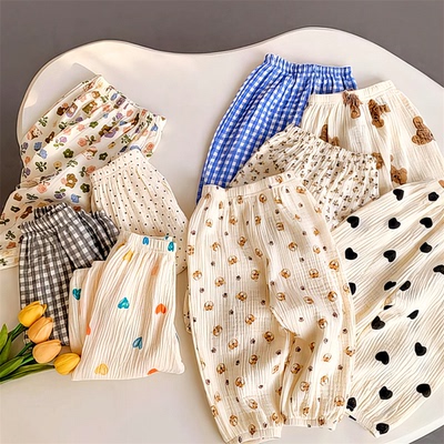 双层棉纱防蚊裤裤CZ宝时尚32882夏季-hhj2024宝洋气男女新款小童