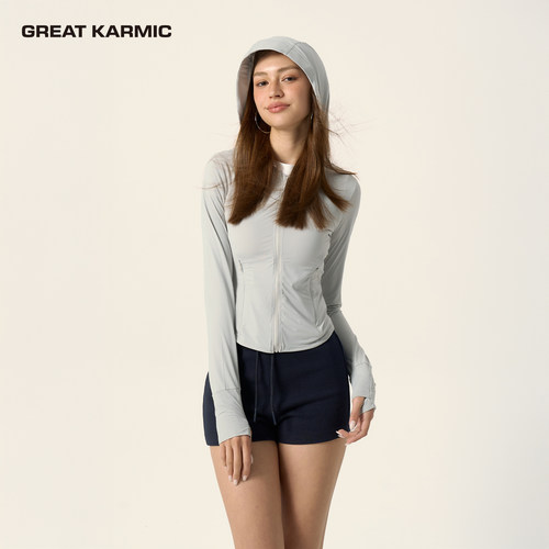 GREATKARMIC UPF50+线迹分割防晒服女夏季透气凉感冰丝外套GRKC