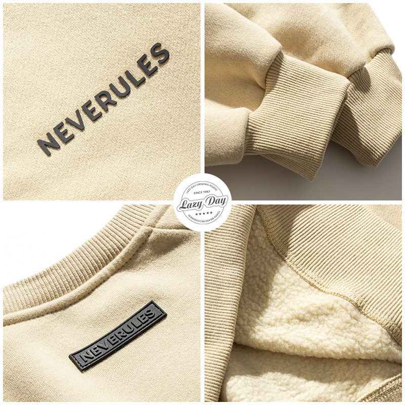 LAZY DAY 오리지널 남성 의류 세트 일본어 프린트 문자 솔리드 컬러 라운드 넥 스웨트 남성용 드로스트링 레깅스