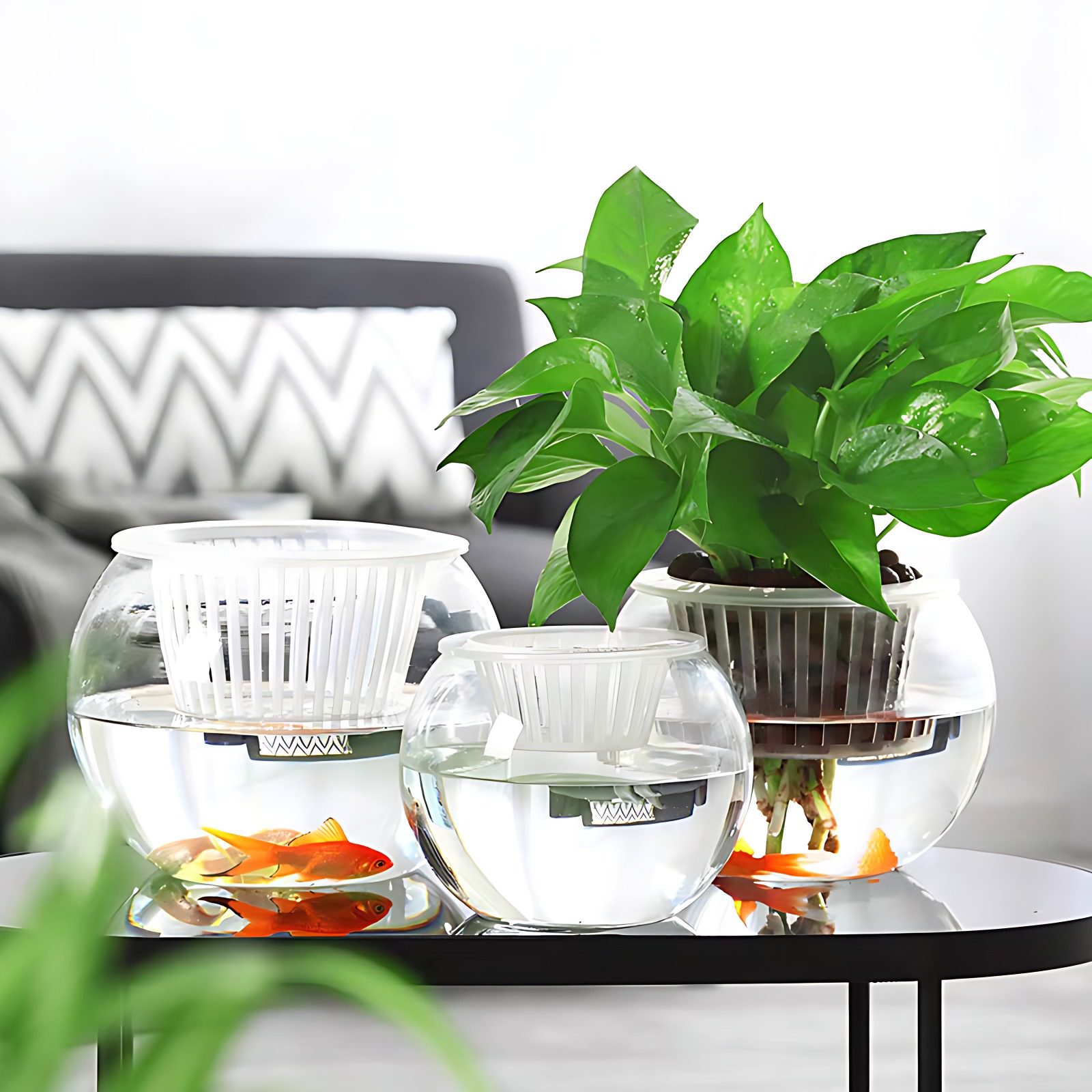 简约防摔水培亚克力花瓶透明水养绿萝客厅仿玻璃花器桌面鱼缸摆件